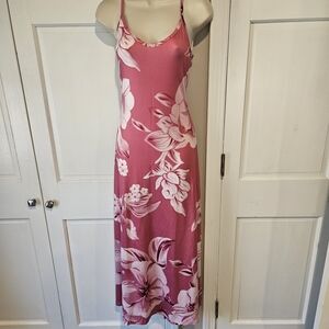Pink Floral Maxi Dress